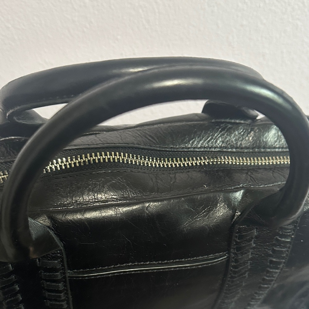 Rebecca Minkoff Vanity Zip Black Leather Satchel - Picture 8 of 16